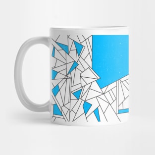 Black and blue geometric pattern Mug